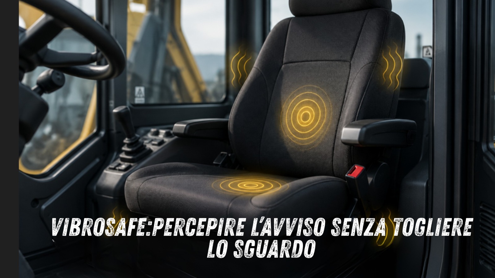 Avviso tattile VibroSafe integrato nel sedile dell’operatore